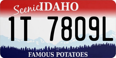 ID license plate 1T7809L