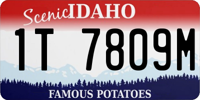ID license plate 1T7809M