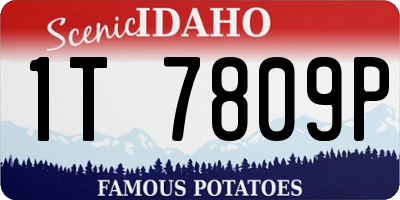 ID license plate 1T7809P