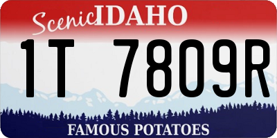 ID license plate 1T7809R