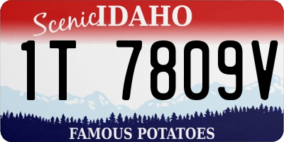 ID license plate 1T7809V