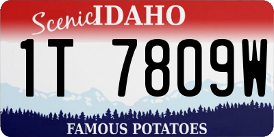 ID license plate 1T7809W