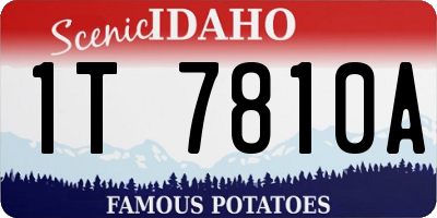 ID license plate 1T7810A