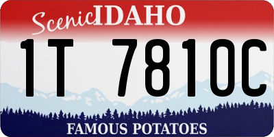 ID license plate 1T7810C