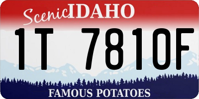 ID license plate 1T7810F
