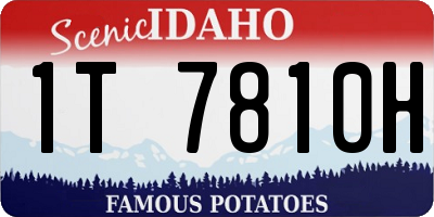ID license plate 1T7810H