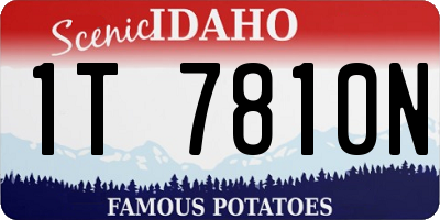 ID license plate 1T7810N