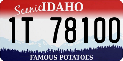 ID license plate 1T7810O