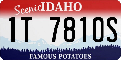 ID license plate 1T7810S