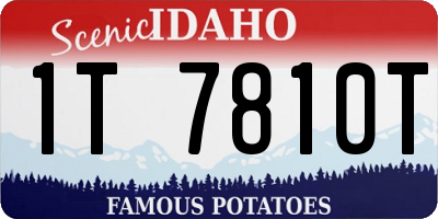 ID license plate 1T7810T