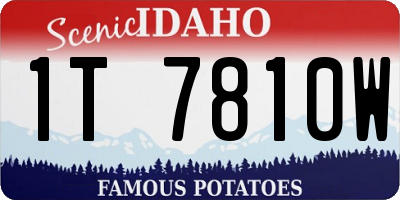 ID license plate 1T7810W