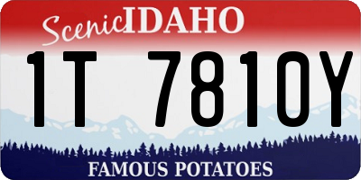 ID license plate 1T7810Y