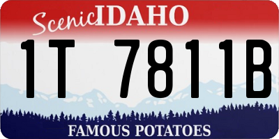 ID license plate 1T7811B