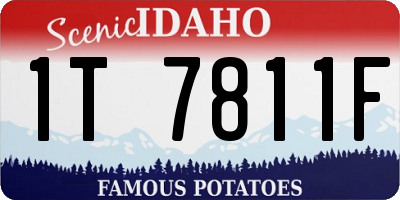 ID license plate 1T7811F