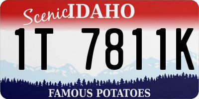 ID license plate 1T7811K