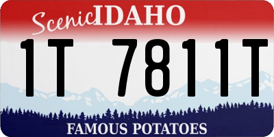 ID license plate 1T7811T