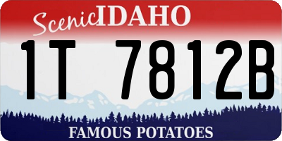ID license plate 1T7812B
