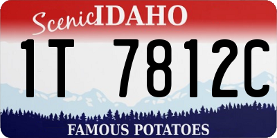 ID license plate 1T7812C