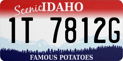 ID license plate 1T7812G