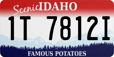ID license plate 1T7812I