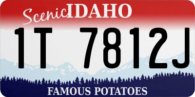 ID license plate 1T7812J