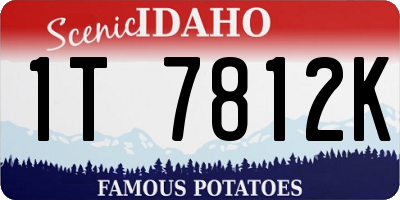 ID license plate 1T7812K