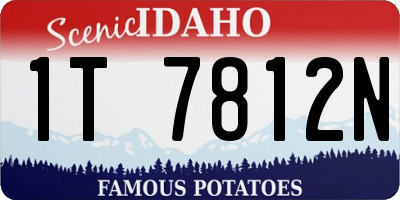 ID license plate 1T7812N