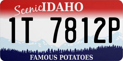 ID license plate 1T7812P