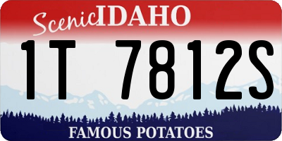 ID license plate 1T7812S