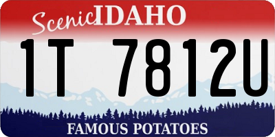 ID license plate 1T7812U