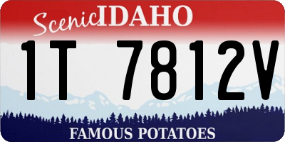 ID license plate 1T7812V