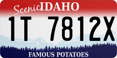 ID license plate 1T7812X