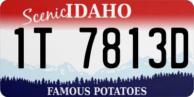 ID license plate 1T7813D