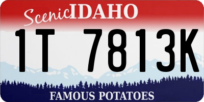 ID license plate 1T7813K