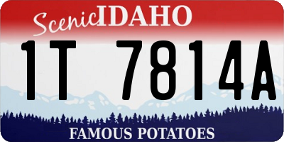 ID license plate 1T7814A