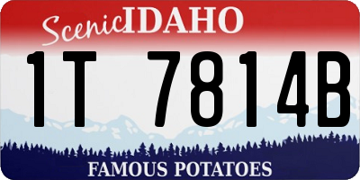 ID license plate 1T7814B