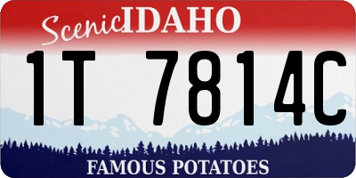 ID license plate 1T7814C