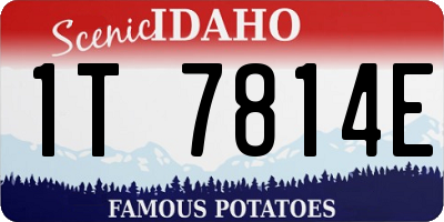 ID license plate 1T7814E