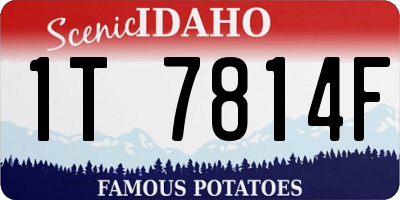 ID license plate 1T7814F