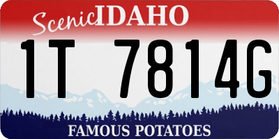 ID license plate 1T7814G