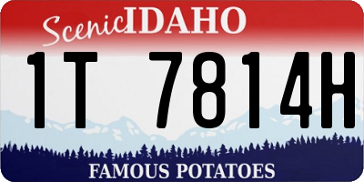 ID license plate 1T7814H