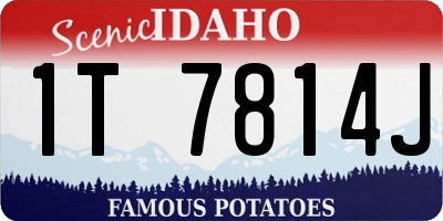 ID license plate 1T7814J