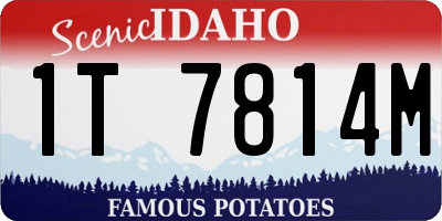 ID license plate 1T7814M