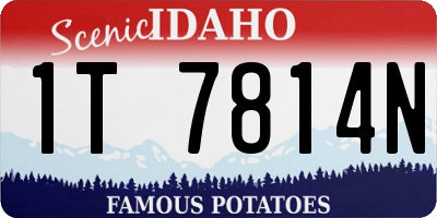 ID license plate 1T7814N