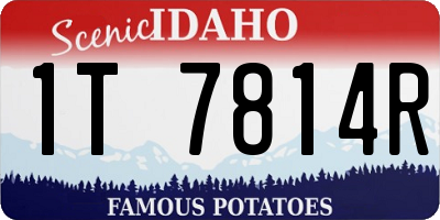 ID license plate 1T7814R