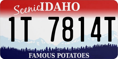 ID license plate 1T7814T