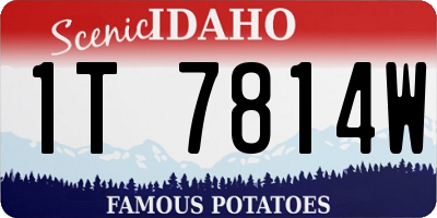 ID license plate 1T7814W