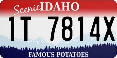 ID license plate 1T7814X