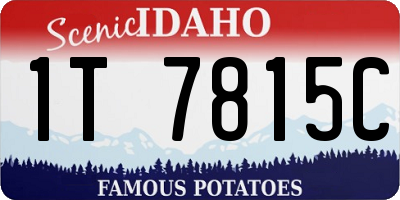 ID license plate 1T7815C
