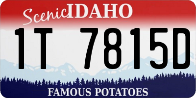 ID license plate 1T7815D